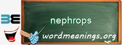 WordMeaning blackboard for nephrops